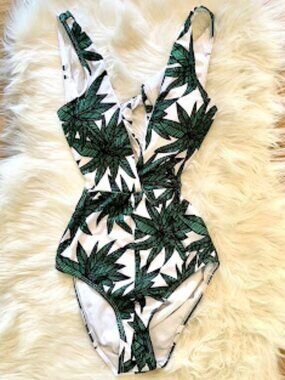 MARIJUANA ONE PIECE • women’s medium one piece bikini